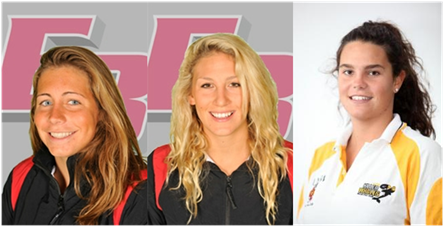 From left to right, Claire Pierce, Jayme Pekarske and Sarah Grunberger